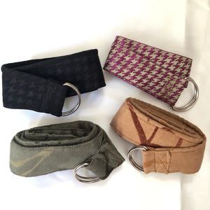 Set of 4 Fabric Printed Belts